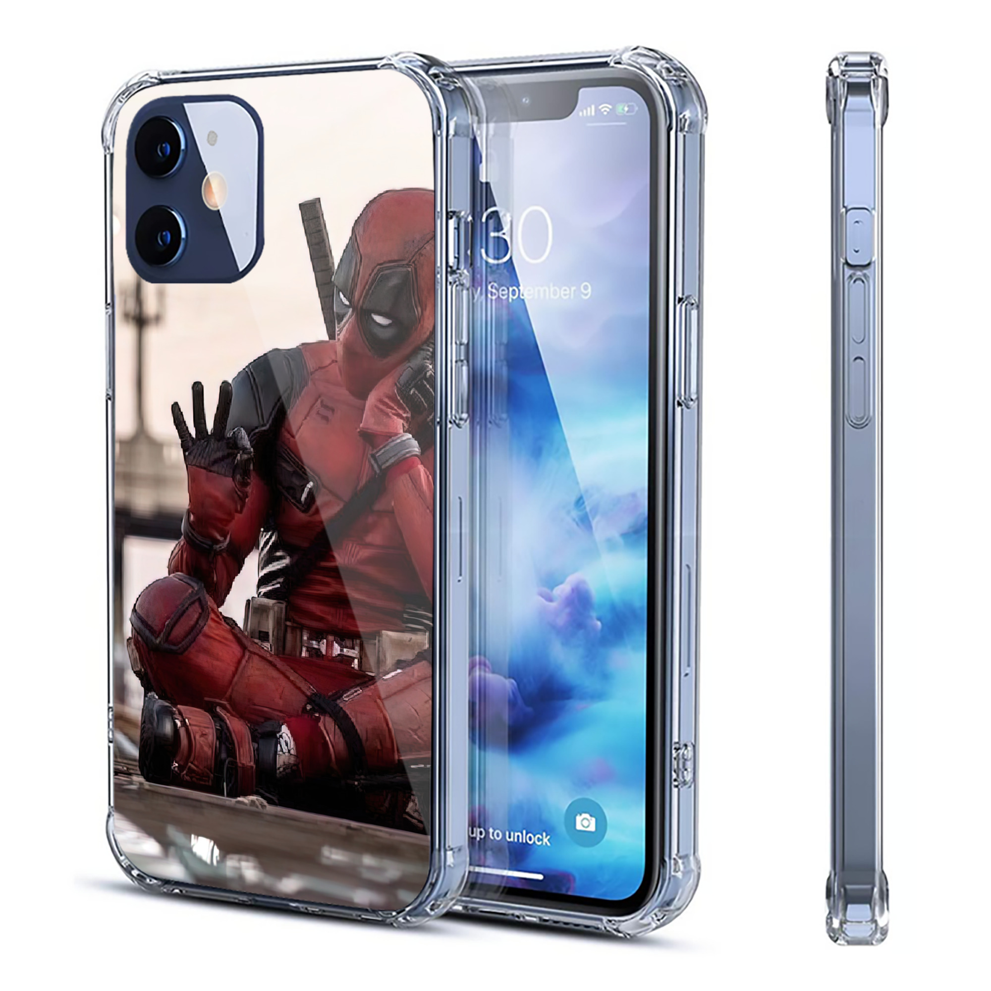 （画像用） Deadpool デッドプール 【iPhone 12シリーズ対応】透明スマホケース（クリアソフトケース）
